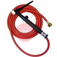 CK-CK17V25RSFRG CK17V Gas Cooled TIG Torch With 1pc 7.6m Superflex Cable & Gas Valve G3/8