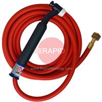 CK-CK2625RSFFX CK26 Flex Head Gas Cooled 200 Amp TIG Torch with 1pc 7.6m Superflex Cable, 3/8