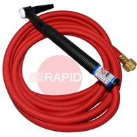 CK-CK925RSFRG CK9 Gas Cooled TIG Torch with 1pc 7.6m Superflex Cable. G3/8