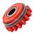 HR45  Kemppi Compressing Feed Roll. 1.0mm Knurled  Red